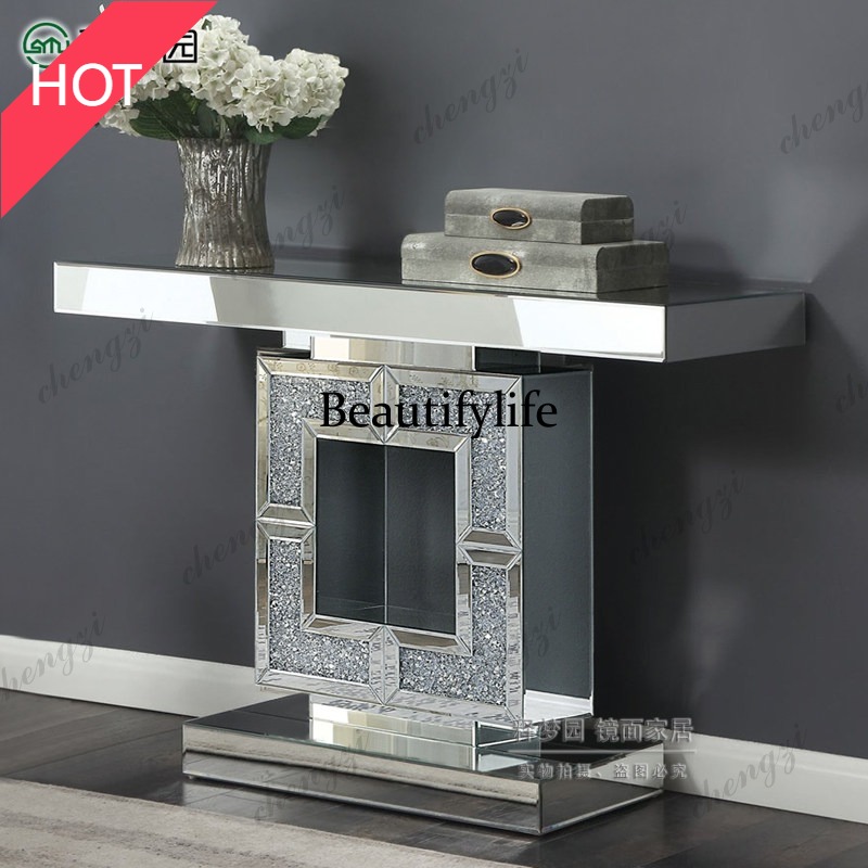 Storage & Organization - 9344 European-style entryway table, light luxury,