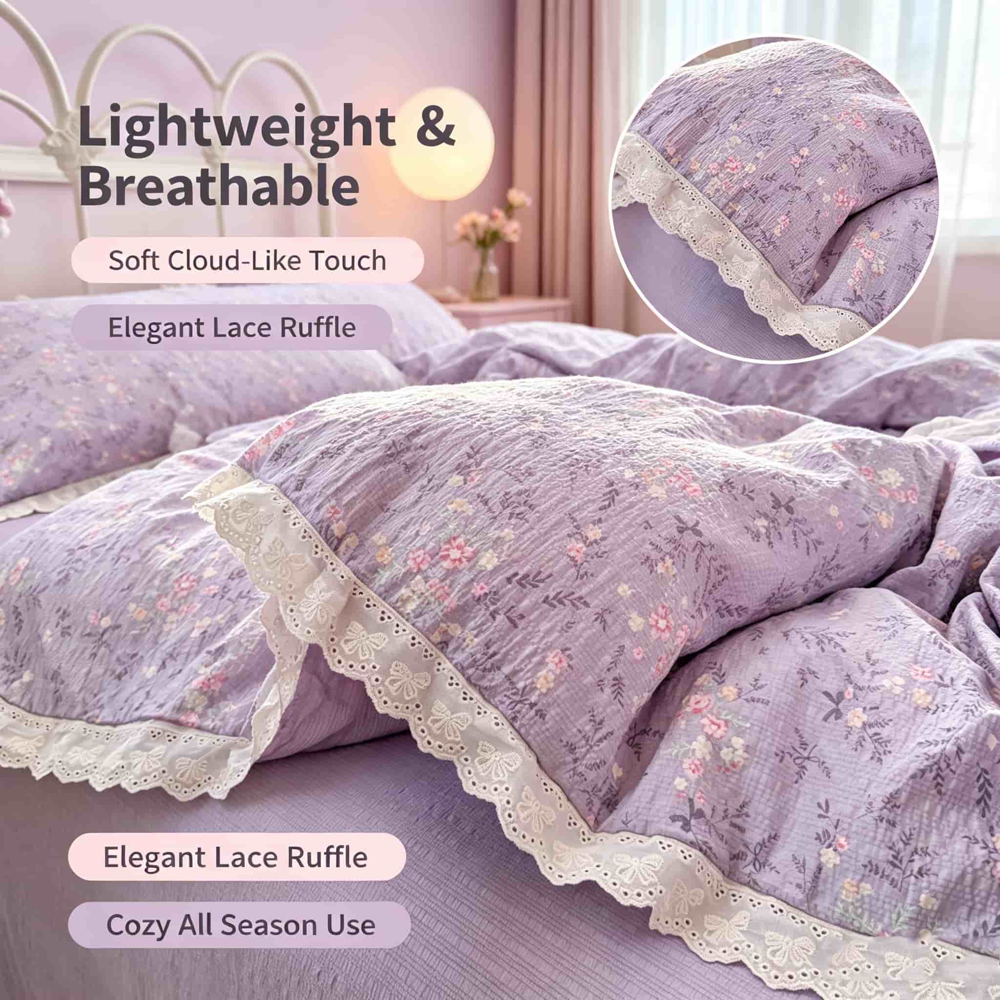 Aesthetic Cottagecore Bedding  - Aesthetic Floral Duvet Cover recension och pris