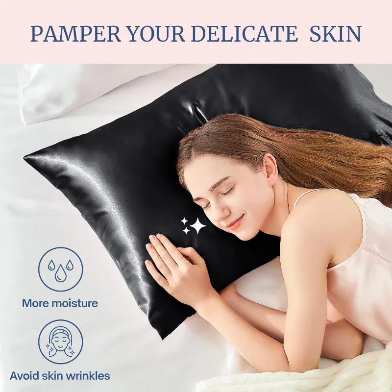 1/2pcs Multi-size Satin Pillow - Satin Silk Pillowcase Hair Skin recension och pris