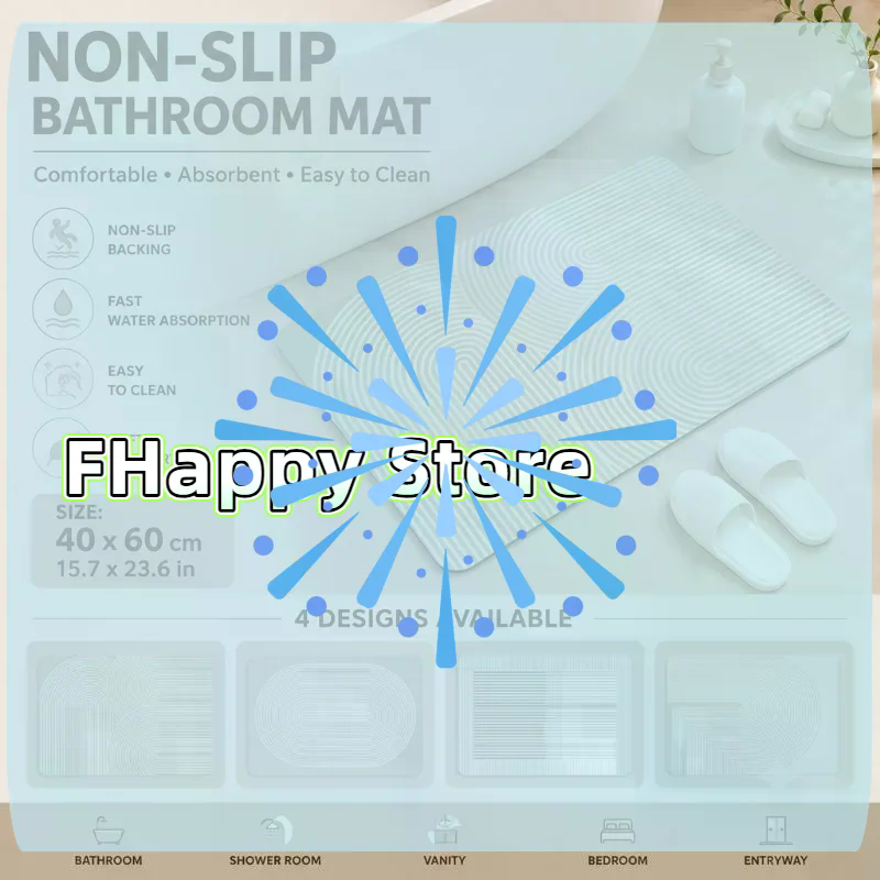 [MA]Beige Striped Diatomite Ba - Quick Dry Diatomite Bath Mat recension och pris