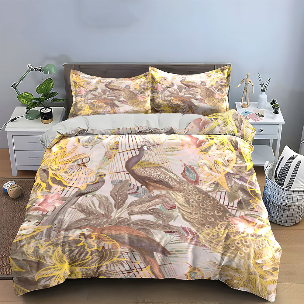Vintage Peacock Birdcage Beddi - Aesthetic Floral Duvet Cover recension och pris