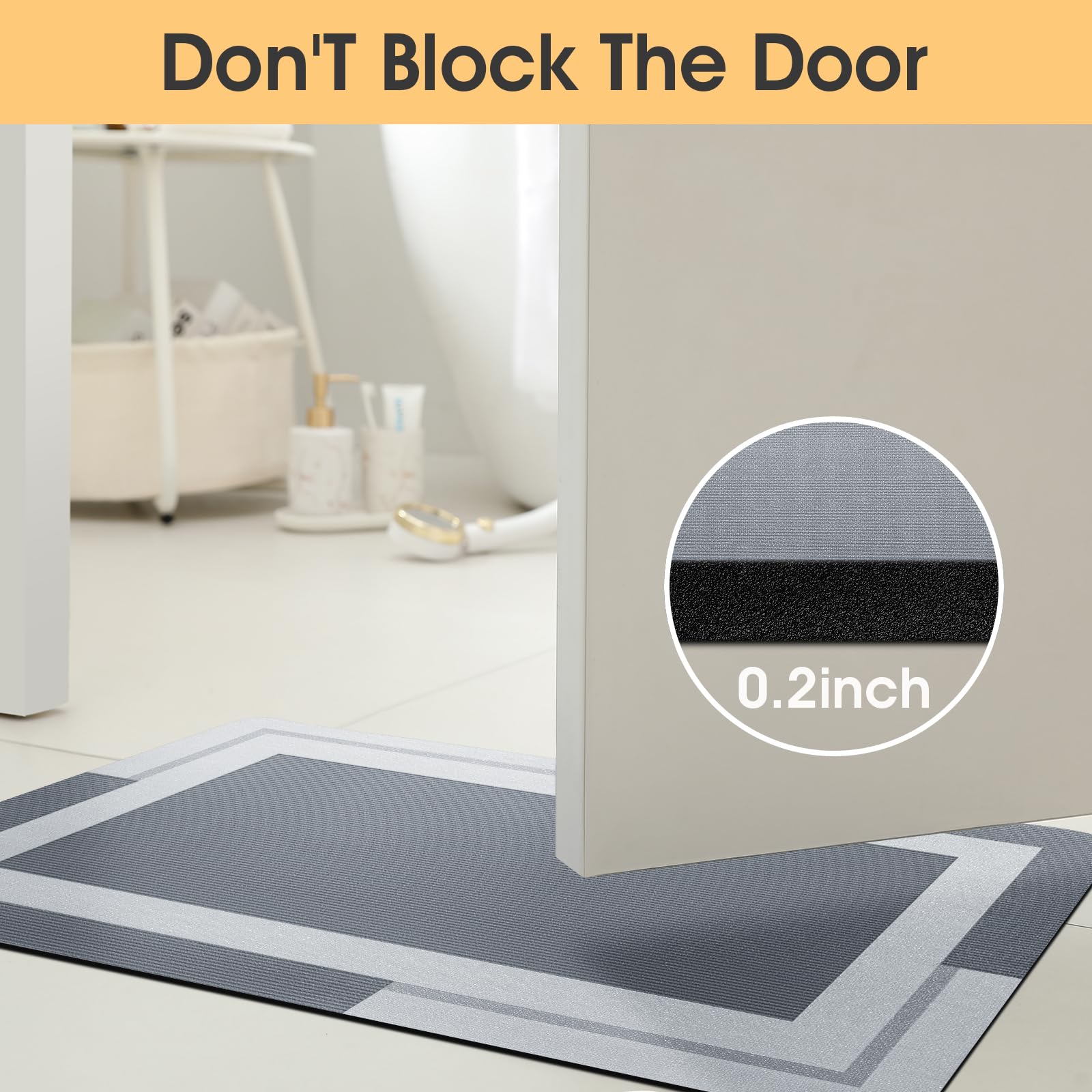 VIKAMA Bathroom Runner Rug wit - Quick Dry Diatomite Bath Mat recension och pris
