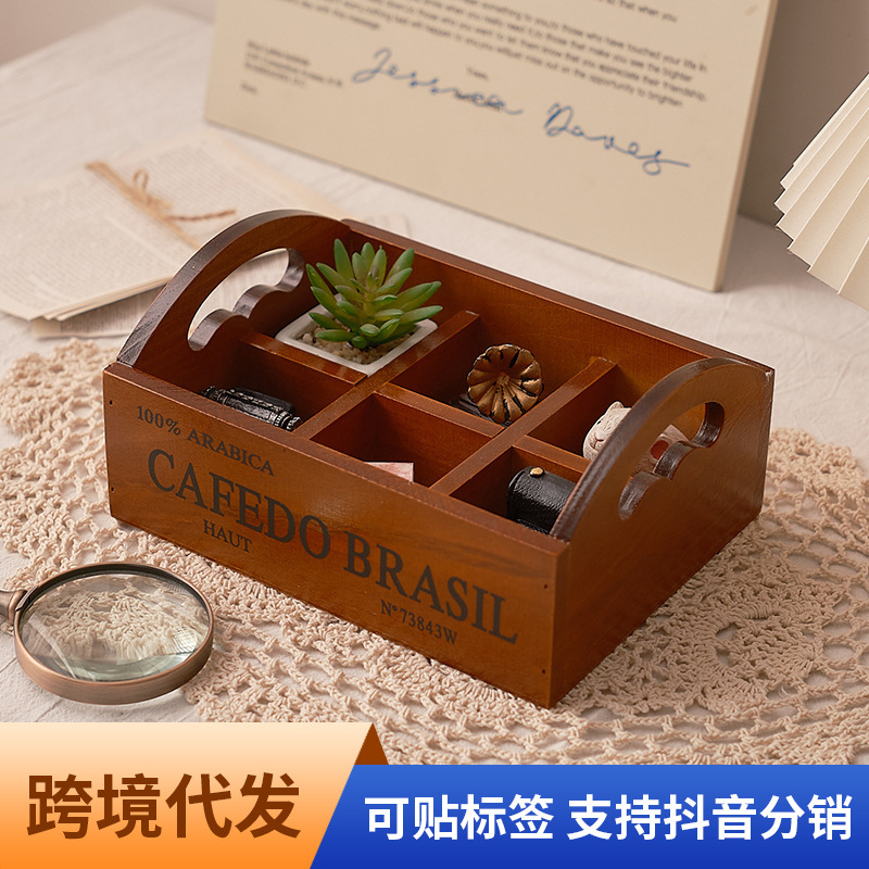 Zakka retro wooden portable si - Storage & Organization recension och pris