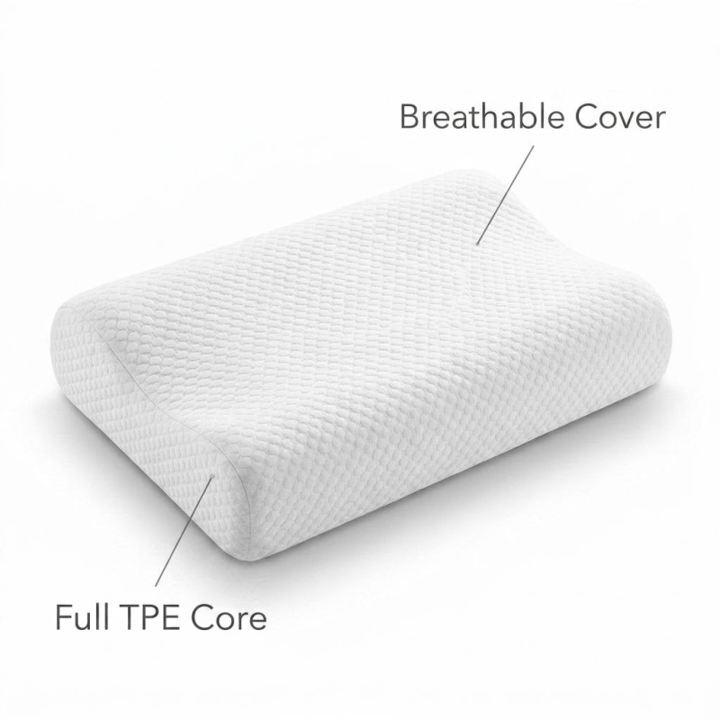 Breathable TPE Pectin Pillow E - Anti Snore Contour Pillow recension och pris