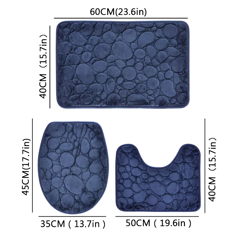3PCS/Set Bath Mats Nonslip Sof - Quick Dry Diatomite Bath Mat recension och pris
