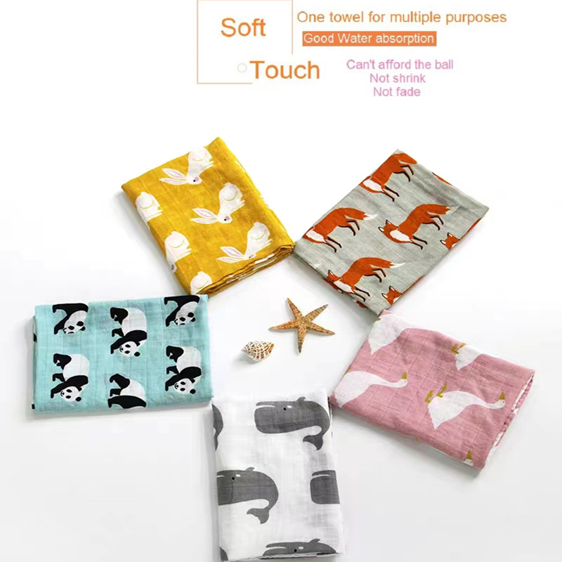 Newborn Blankets Bamboo Bath T - Muslin Cotton Bedspread recension och pris