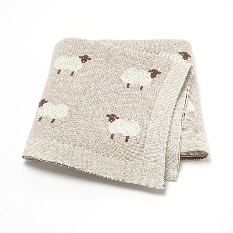 Cute Sheep Print Muslin Newbor - Muslin Cotton Bedspread recension och pris