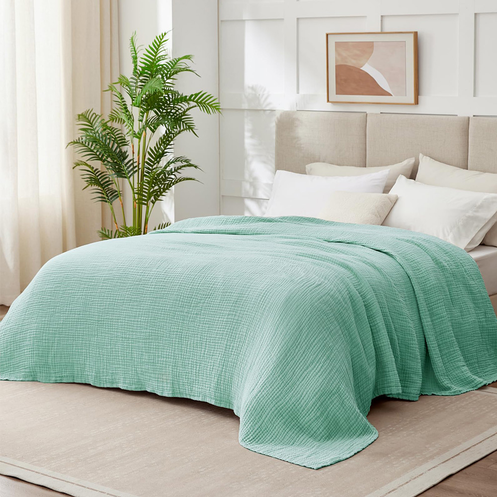 6 Layers Cotton Muslin Blanket - Muslin Cotton Bedspread recension och pris