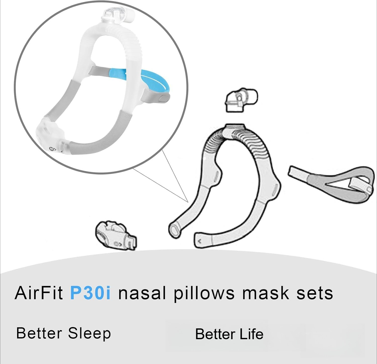 CPAP Nasal Pillow Mask FitAirF - Anti Snore Contour Pillow recension och pris