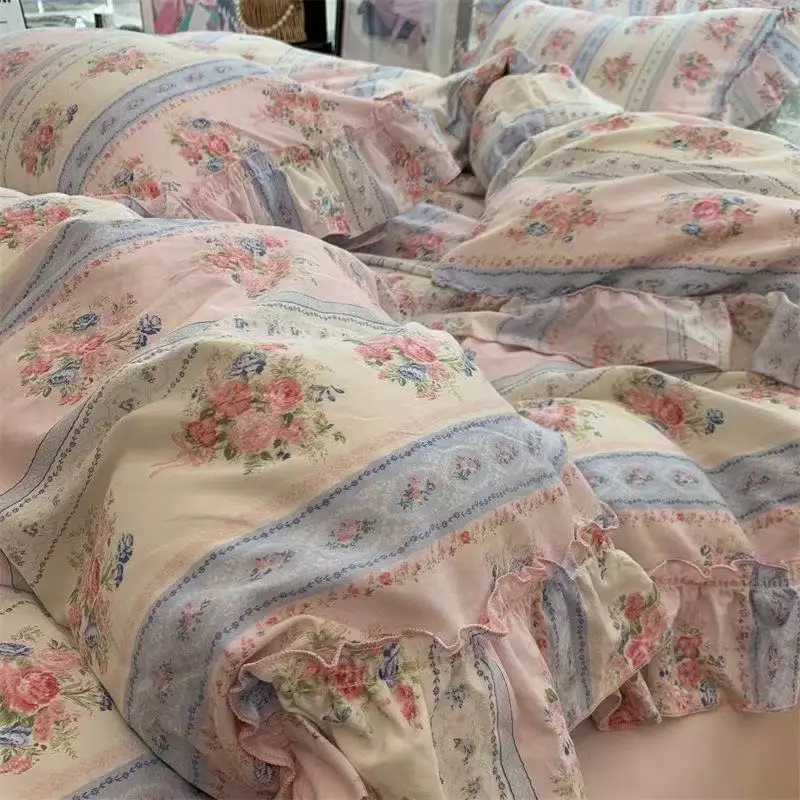 Korean Style Princess Floral B - Aesthetic Floral Duvet Cover recension och pris