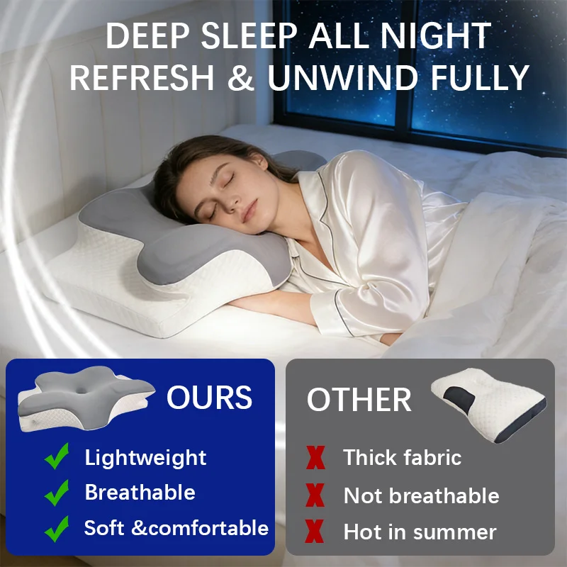 Memory Foam Pillow Cervical Pi - Memory Foam Orthopedic Pillow Neck Pain recension och pris