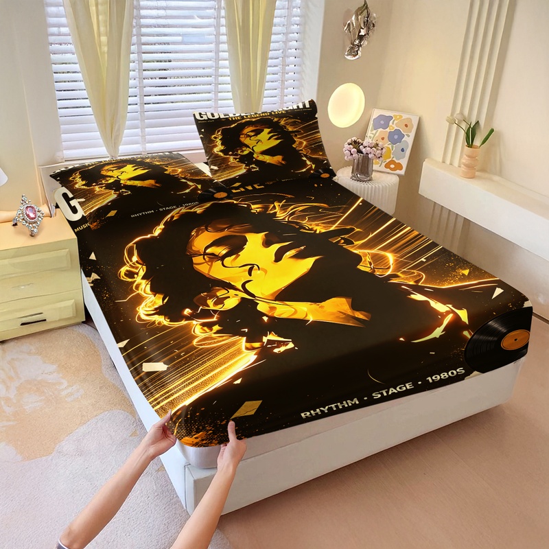 Pop Icon Michael Jackson Fitte - Fitted Bed Sheets Deep Pocket recension och pris