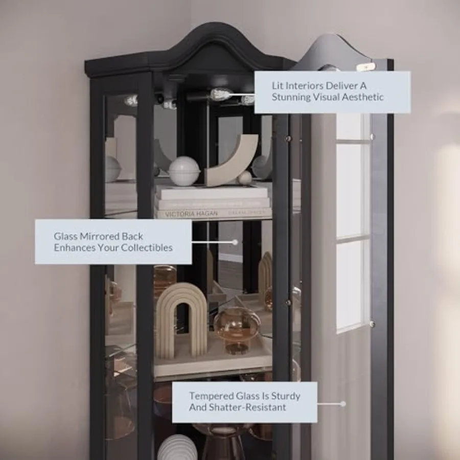 Lighted 3-side glass display c - Kitchen recension och pris