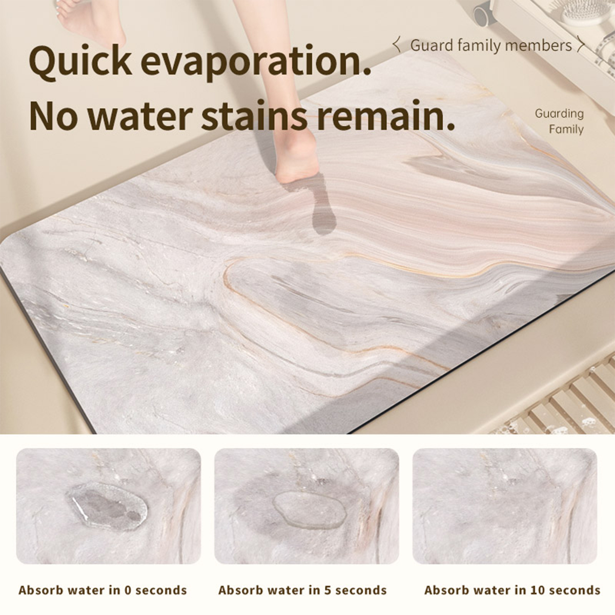 Diatomaceous Earth Bath Mat Ba - Quick Dry Diatomite Bath Mat recension och pris