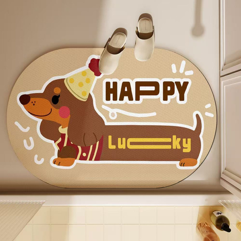 Cute Dachshund Dog Bath Mat Ab - Quick Dry Diatomite Bath Mat recension och pris
