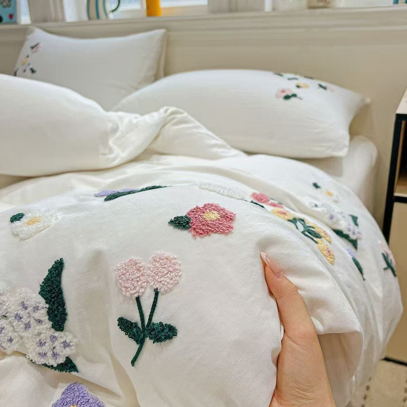Aesthetic Floral Embroidery Du - Aesthetic Floral Duvet Cover recension och pris