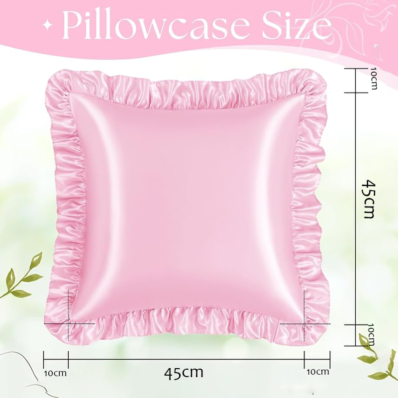 2Pcs Satin Ruffled Pillow Case - Satin Silk Pillowcase Hair Skin recension och pris