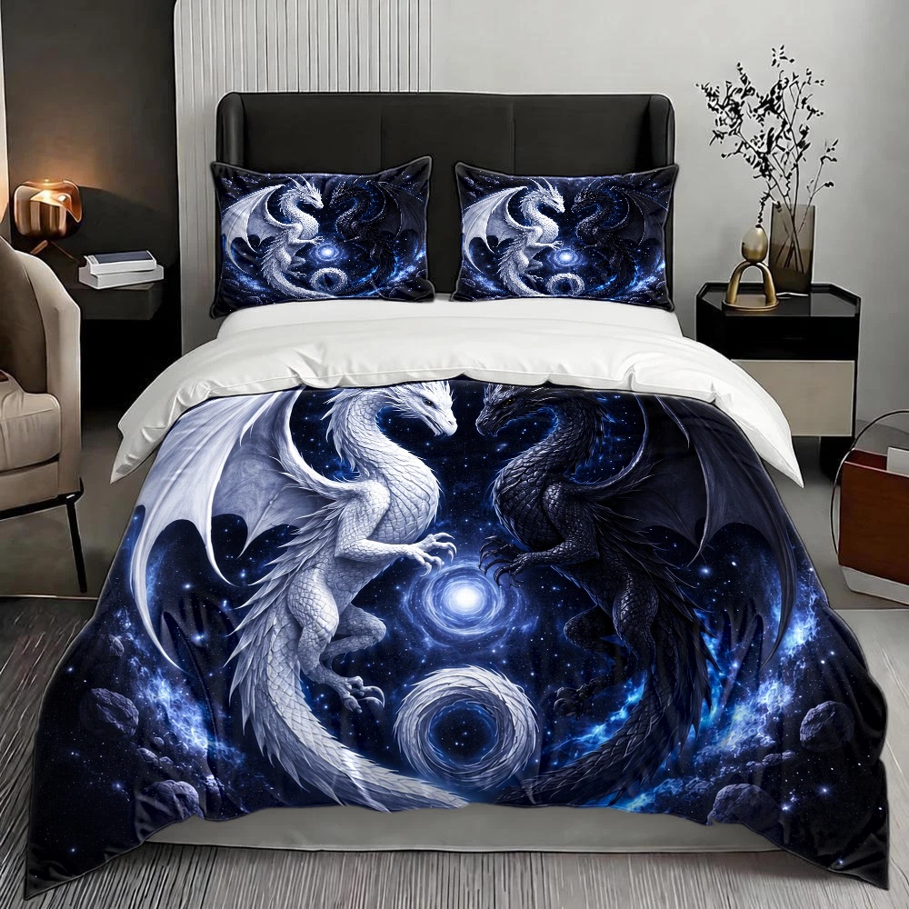 3Pc Starry Sky Dragon Totem Du - Duvet Cover Sets With Zipper recension och pris