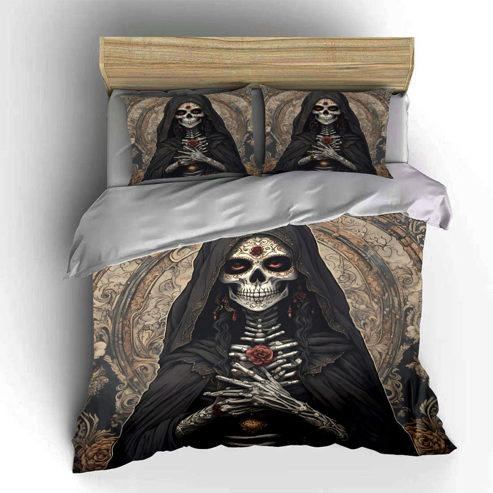 Dark Death Saint and Rose Patt - Duvet Cover Sets With Zipper recension och pris
