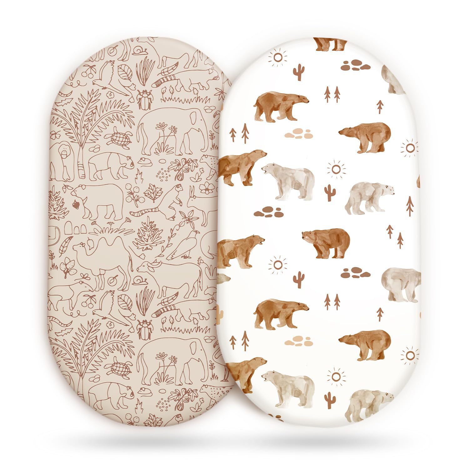 2PCS Baby Bassinet Sheet Musli - Muslin Cotton Bedspread recension och pris