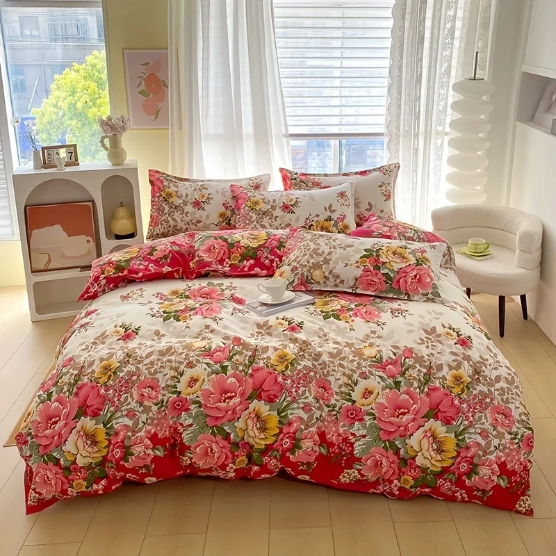 Floral Duvet Cover Set with Zi - Duvet Cover Sets With Zipper recension och pris