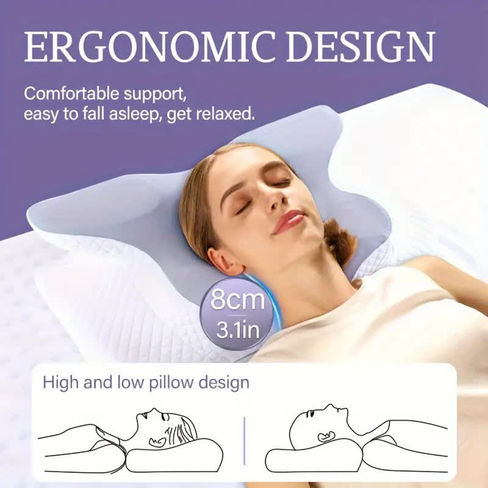 Memory Foam Pillows Butterfly  - Anti Snore Contour Pillow recension och pris