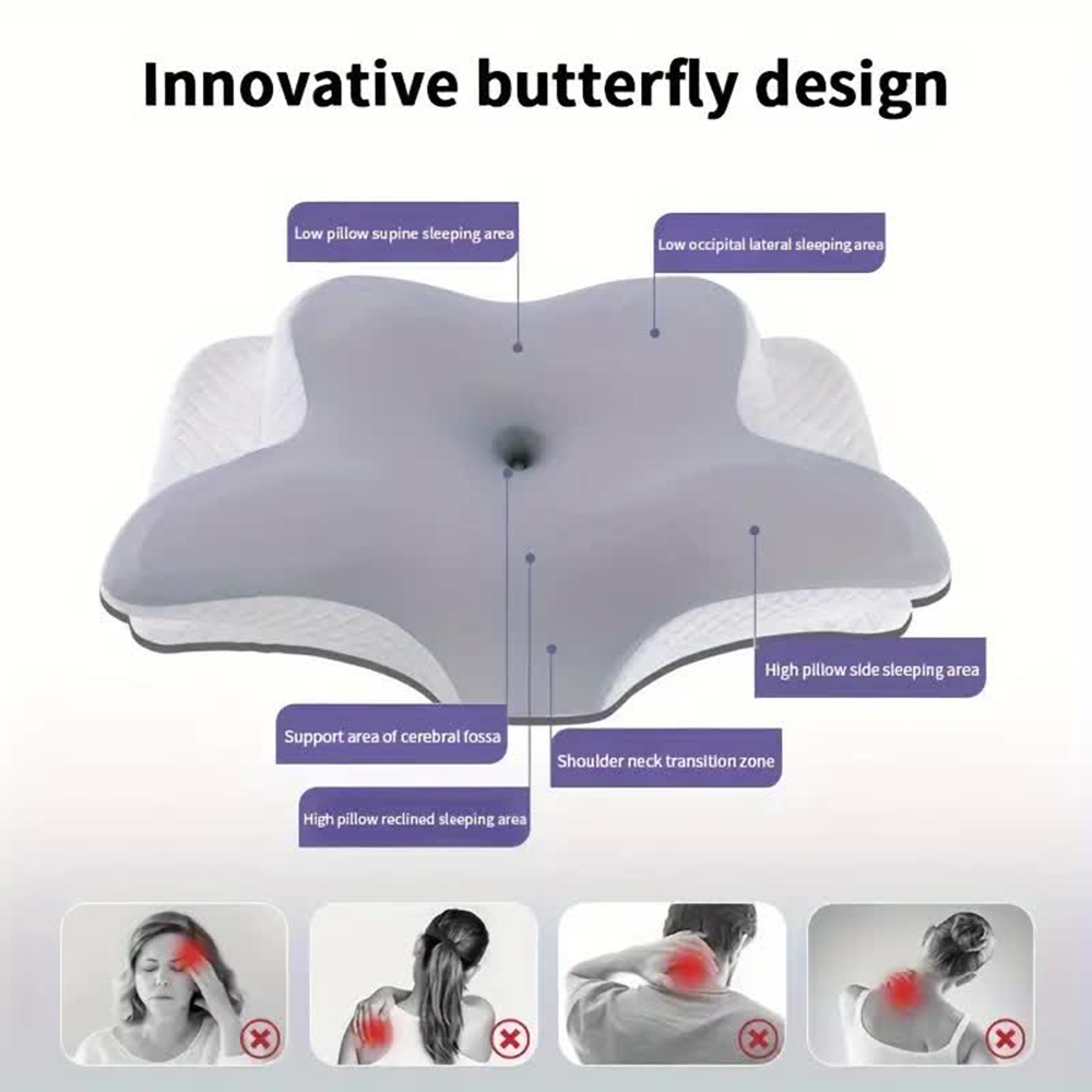 Memory Foam Pillows Butterfly  - Anti Snore Contour Pillow recension och pris